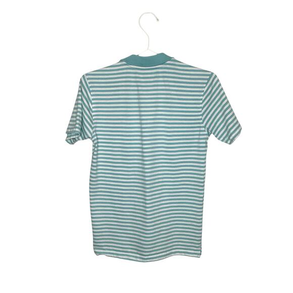 Nautica Blue White Striped Polo Shirt Medium 10/12 - Picture 4 of 7